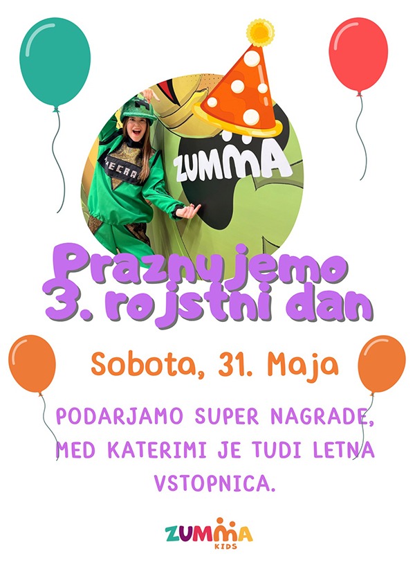 Zumma Kids praznuje 3. rojstni dan!