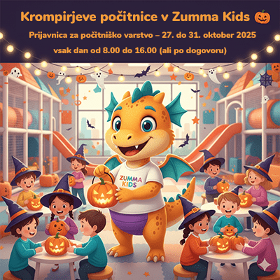 Krompirjeve počitnice v Zumma Kids Supernova Ljubljana Rudnik
